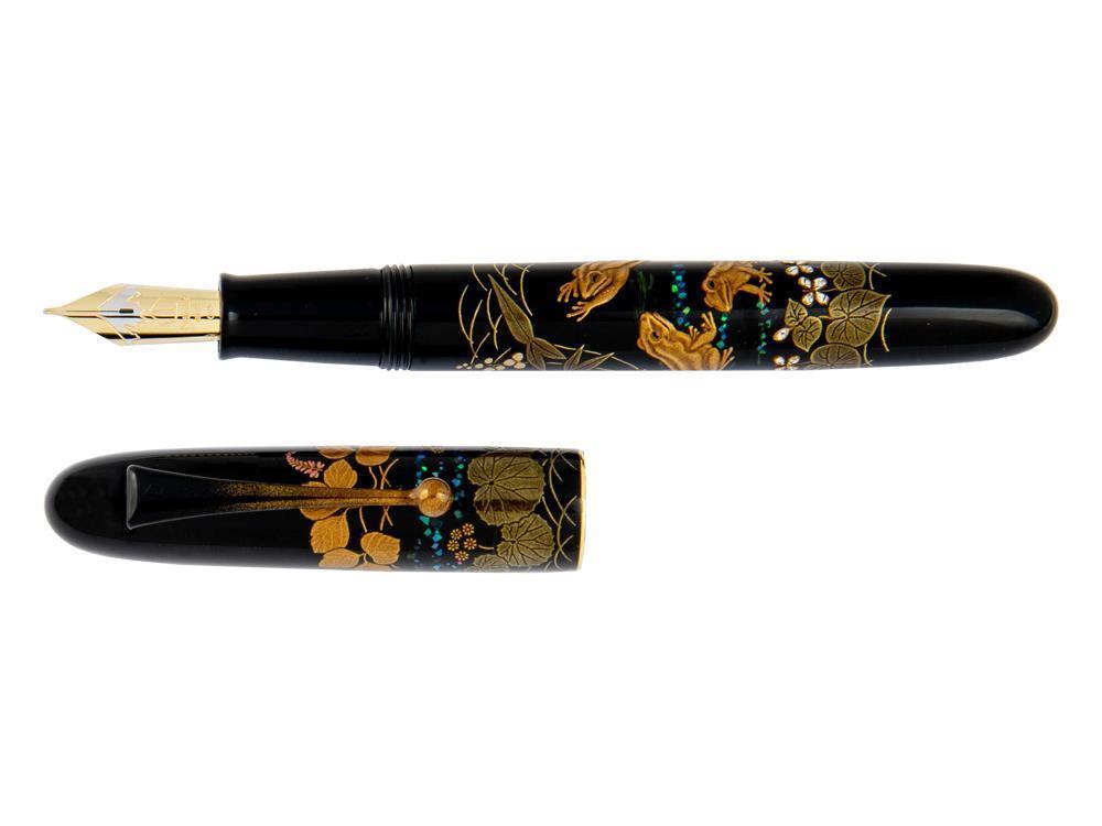 Namiki Yukari Royale Frog Füllfederhalter, Urushi Lack, Gold, Maki-e