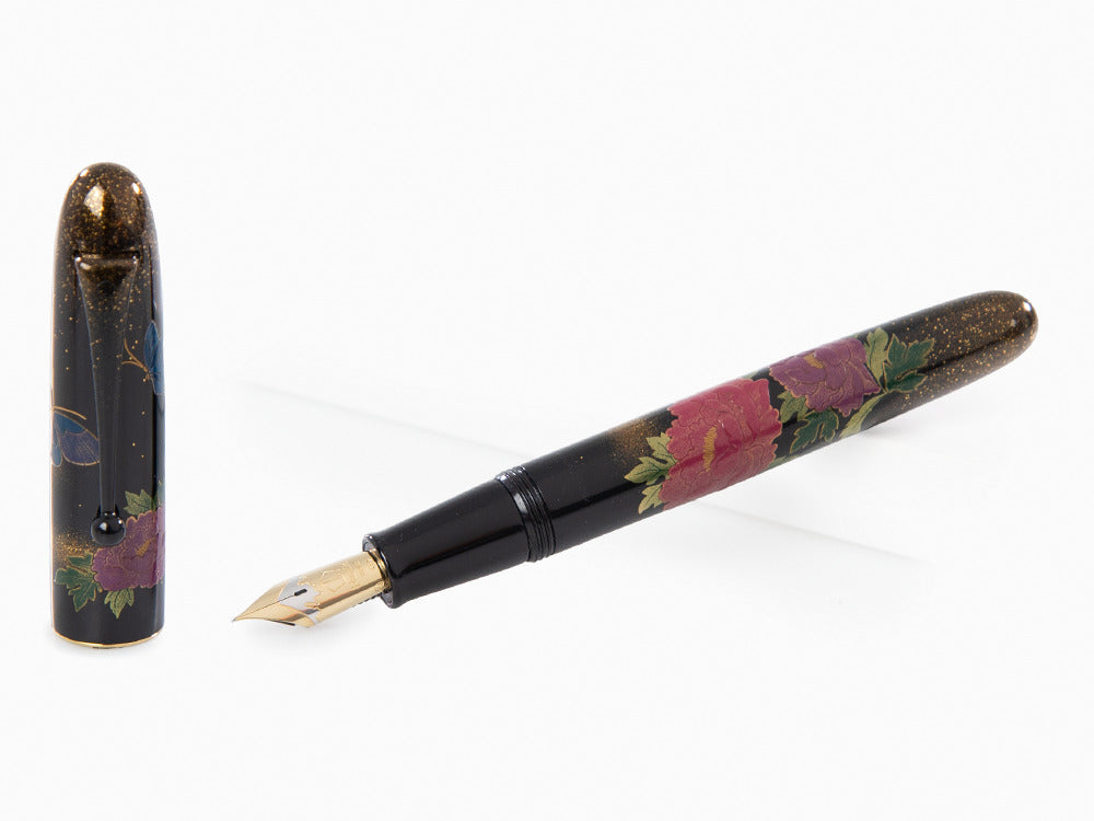 Namiki Yukari Royale  Peony & Butterfly Füllfederhalter Togidashi Maki-e