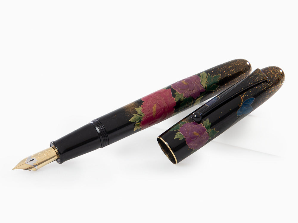 Namiki Yukari Royale  Peony & Butterfly Füllfederhalter Togidashi Maki-e