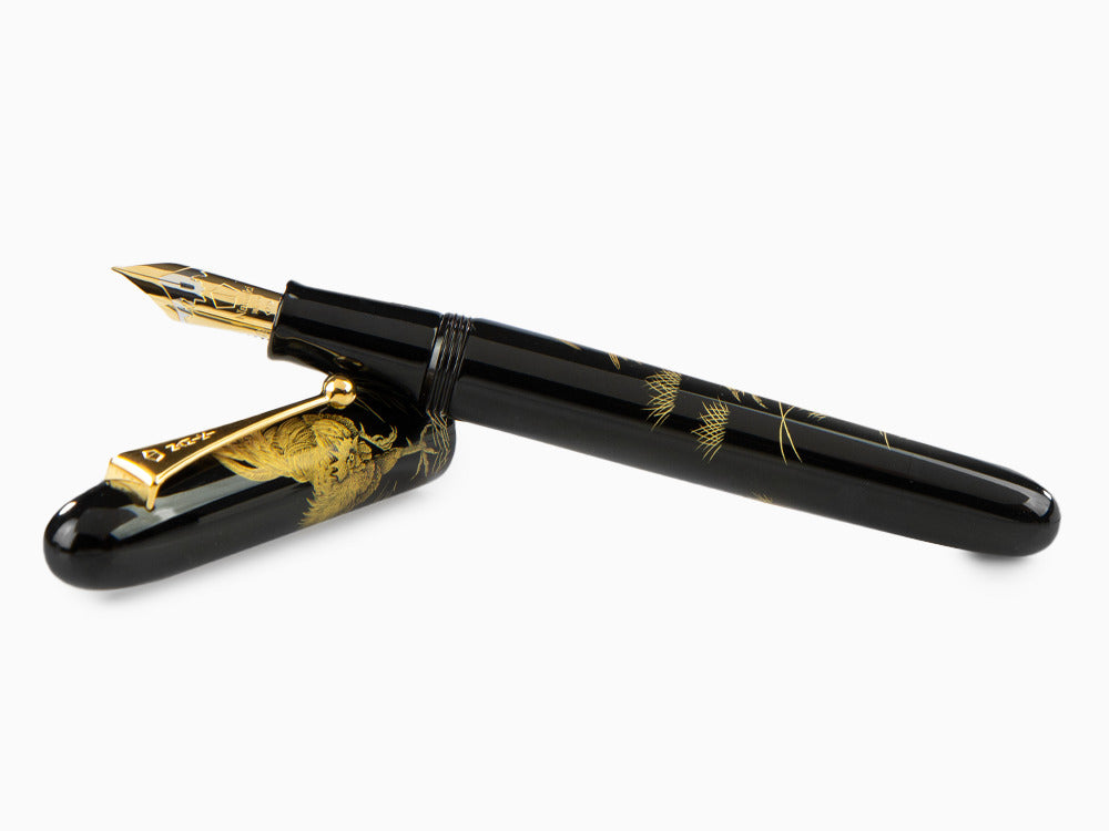 Namiki Chinkin Royal Rooster Füllfederhalter, Urushi Lack, FNKC-30M-TOK