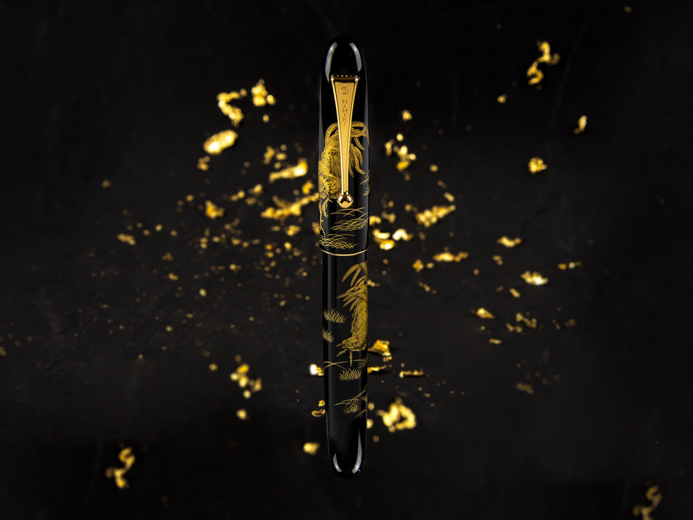 Namiki Chinkin Royal Rooster Füllfederhalter, Urushi Lack, FNKC-30M-TOK