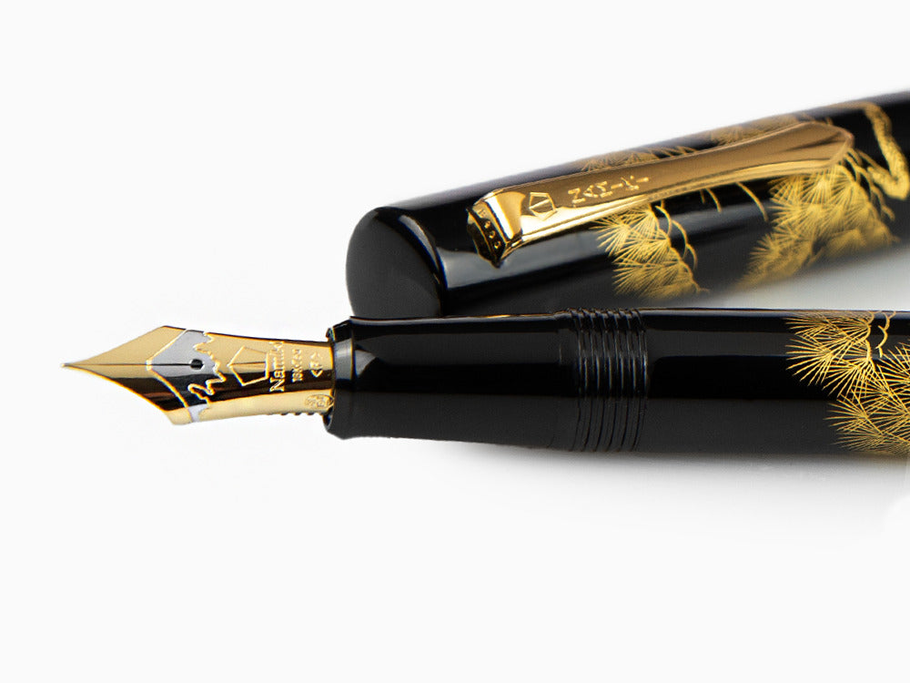 Namiki Chinkin Pine Tree Füller, Maki-e, Vergoldete Beschläge