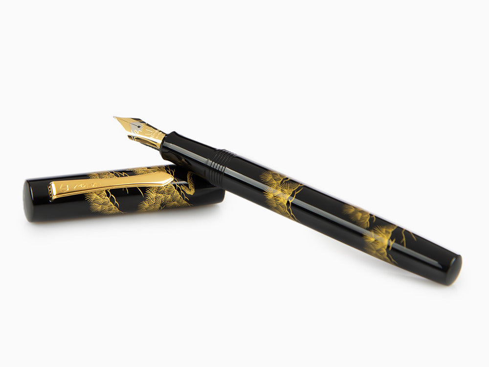 Namiki Chinkin Pine Tree Füller, Maki-e, Vergoldete Beschläge