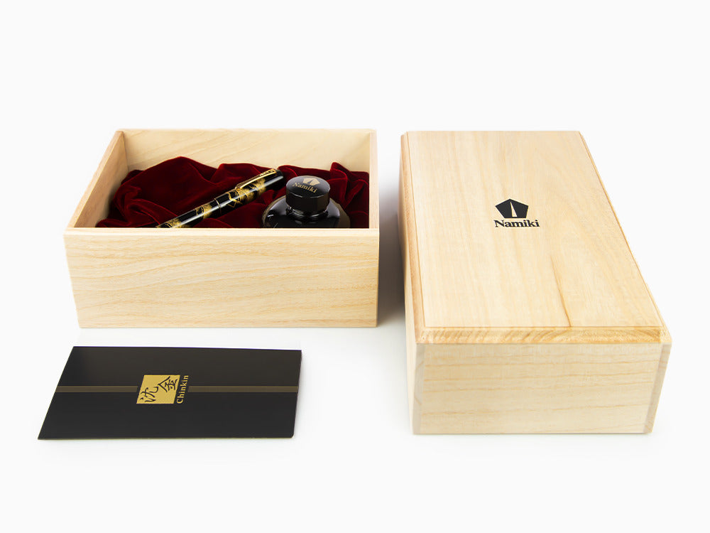Namiki Chinkin Pine Tree Füller, Maki-e, Vergoldete Beschläge