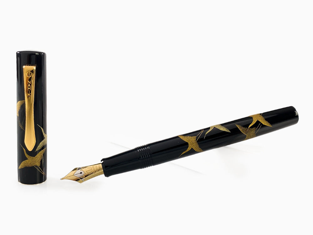 Namiki Chinkin Crane Füllfederhalter, Urushi Lack, FNVC-10M-T