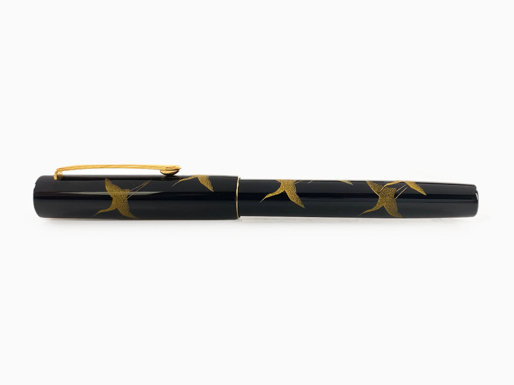 Namiki Chinkin Crane Füllfederhalter, Urushi Lack, FNVC-10M-T