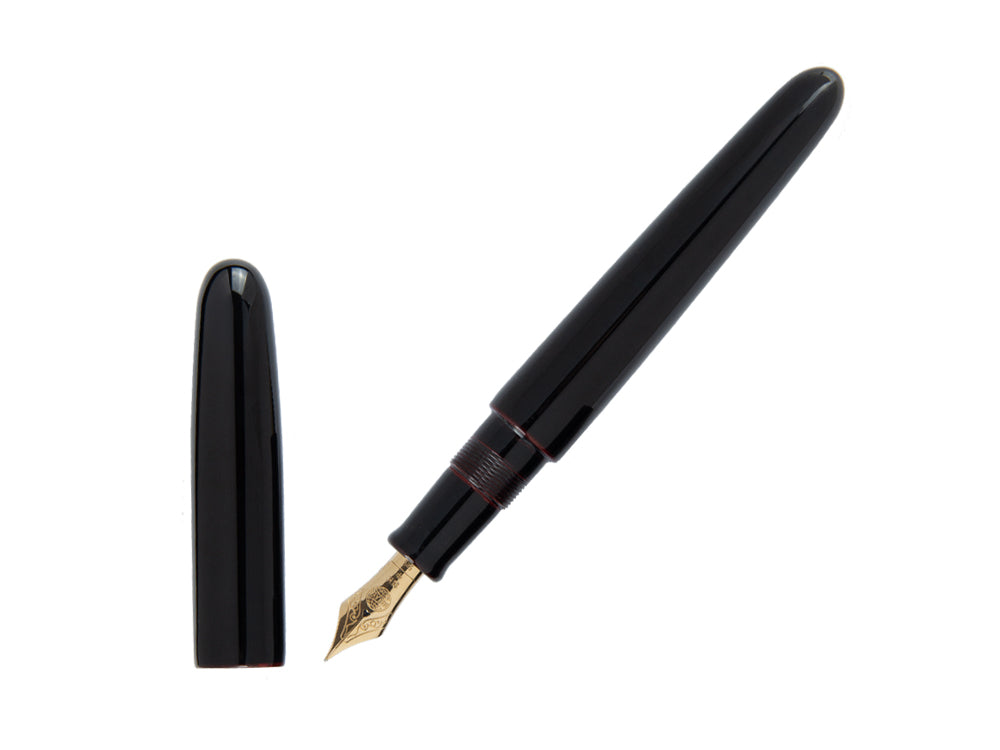 Nakaya Cigar Portable Kuro-Tamenuri Füllfederhalter,  Urushi Lack