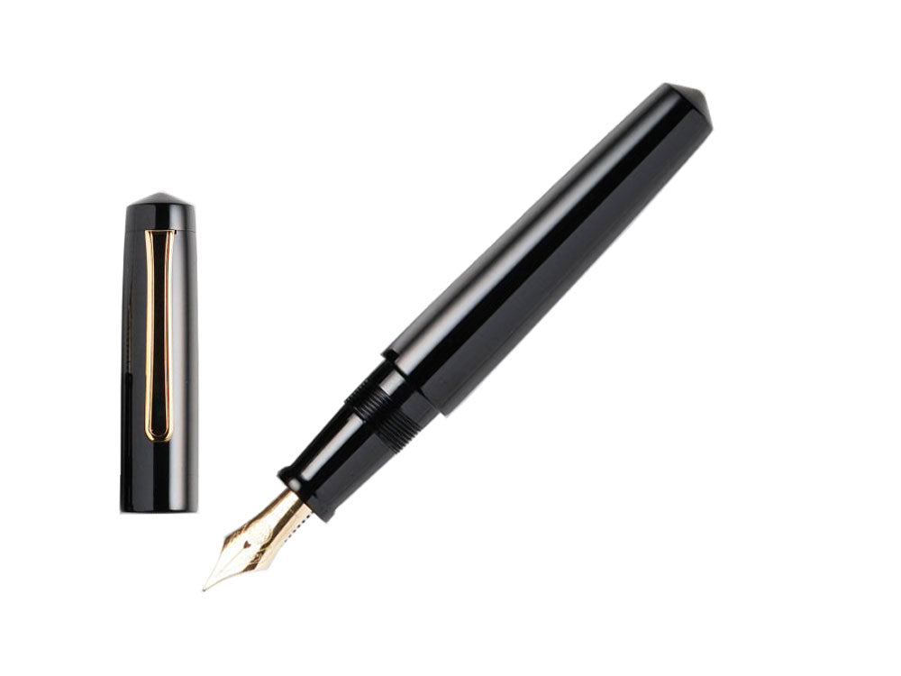 Nakaya Writer Kuro-Roiro Füllfederhalter Schwarz, Piccolo, Ebonite, Gold