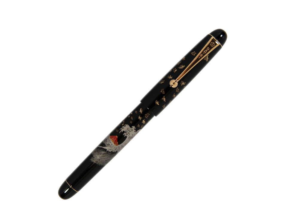 Namiki Tradition Mount Fuji and Wave Roller, Vergoldete Beschläge, BLK-30P-7-FN