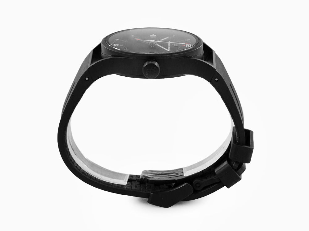 Porsche Design 1919 Globetimer Automatik Uhr, Titan, Schwarz & Kautschuk