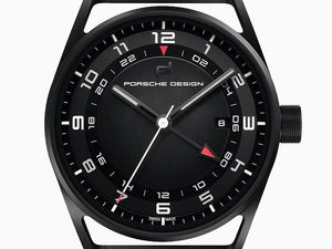 Porsche Design 1919 Globetimer Automatik Uhr, Titan, Schwarz & Kautschuk