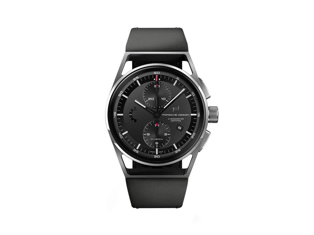 Porsche Design 1919 Chronotimer Flyback Automatik Uhr, Titan, Black & Leather