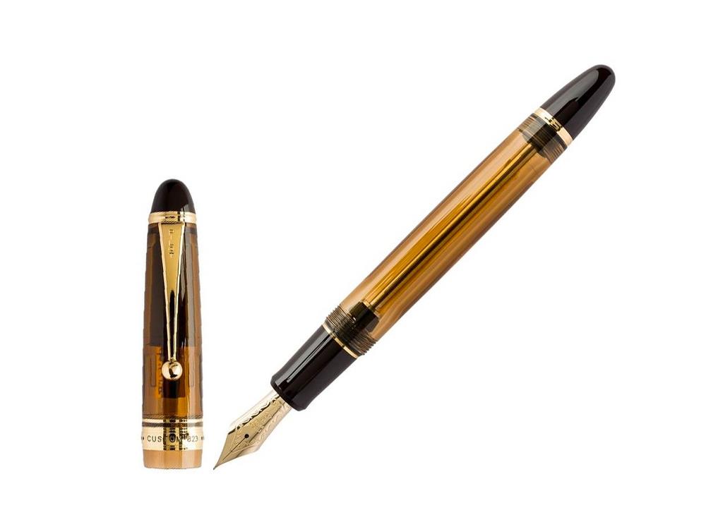 Pilot Custom 823 Bernstein Füllfederhalter, Edelharz, Vergoldete, 60556