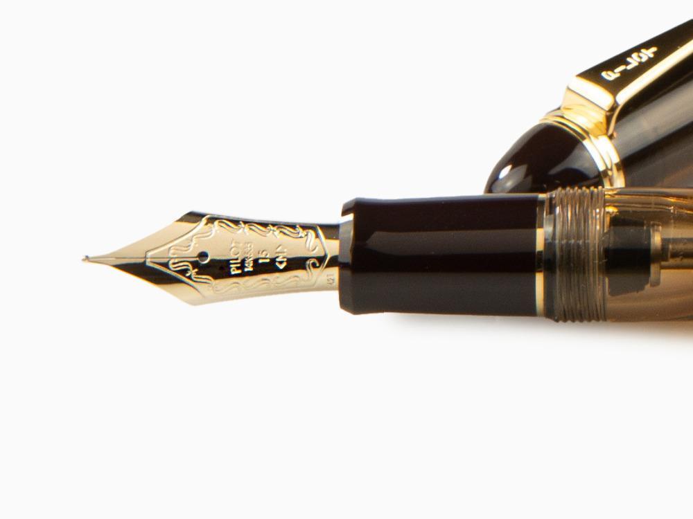 Pilot Custom 823 Bernstein Füllfederhalter, Edelharz, Vergoldete, 60556
