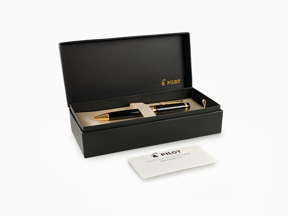 Pilot Custom Urushi Kugelschreiber, Ebonite, Vergoldet, Schwarz, BKV-45R-B