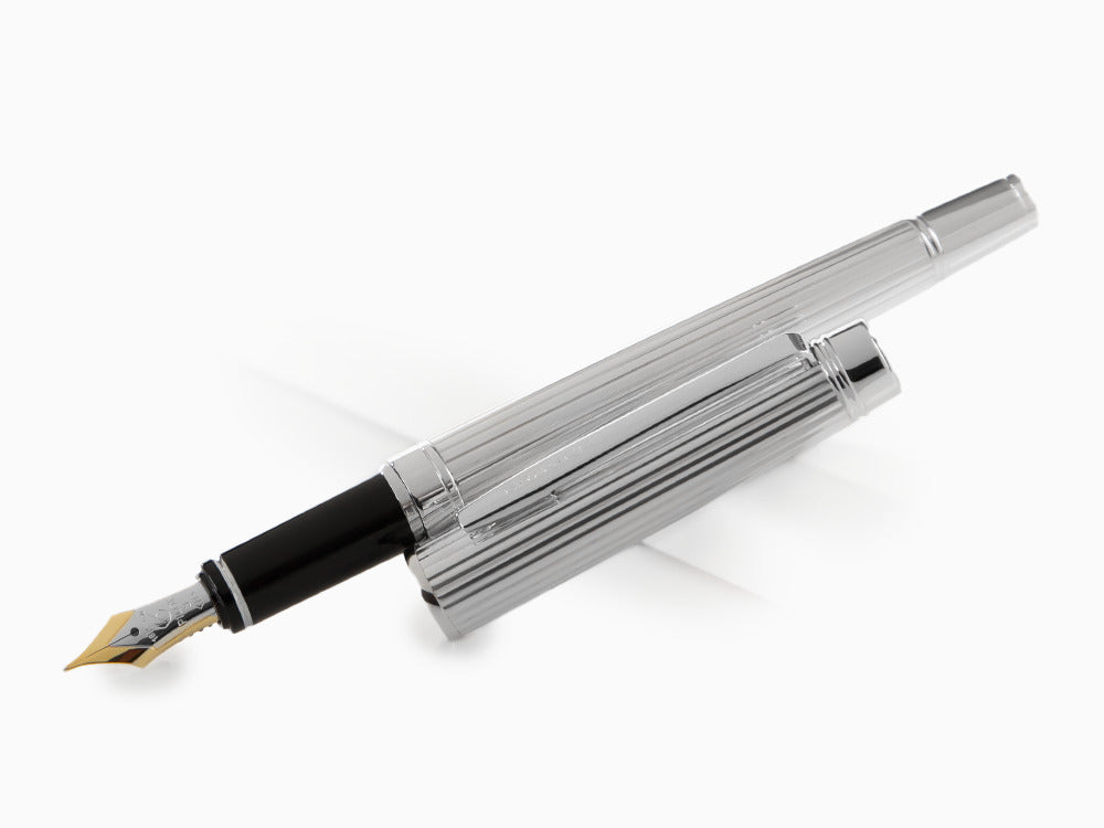 Pilot Grance Stripe Füllfederhalter, Rhodium, Silber, FGNZ-35SS-GS