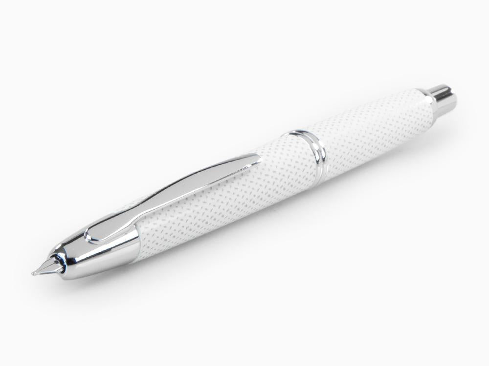 Pilot Capless Carbonesque Füllfederhalter, Weiss, FK-1500-GRAF-WHITE
