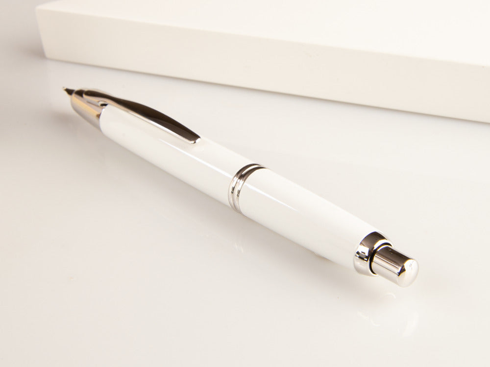 Pilot Füllfederhalter Retractable Weiß "Capless", Chrom