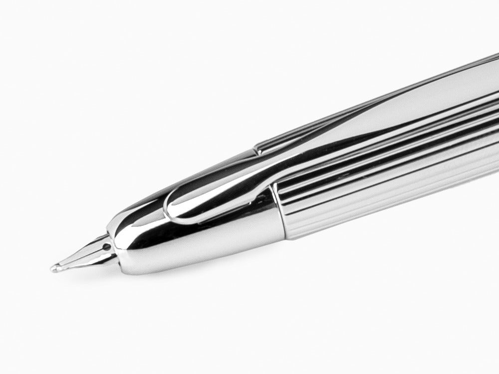 Pilot Capless Stripes Füllfederhalter, Rhodinierte Beschläge, Silber