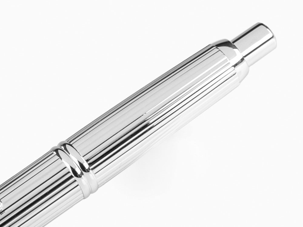 Pilot Capless Stripes Füllfederhalter, Rhodinierte Beschläge, Silber