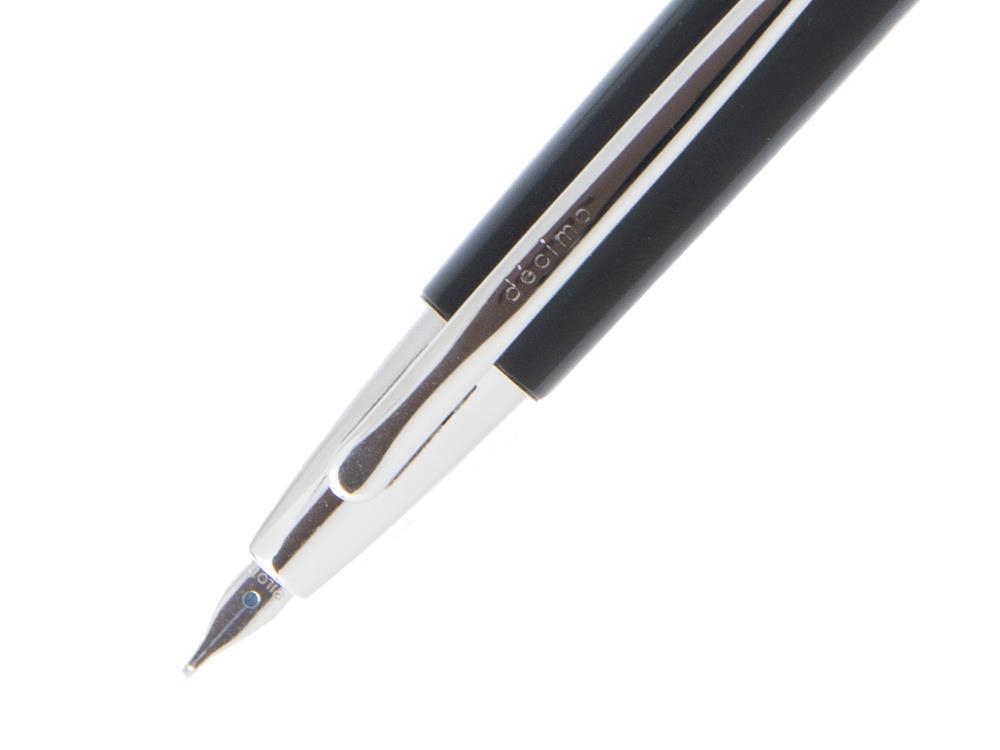 Pilot Capless Decimo Füllfederhalter, Lack, Schwarz, FK-1500D-RH-BLACK