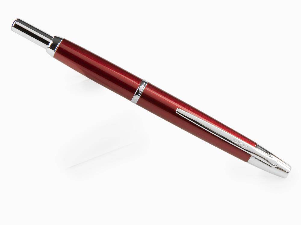 Pilot Capless Decimo Füller, Lack, Verchromte, Rot, FK-1500D-RH-RED