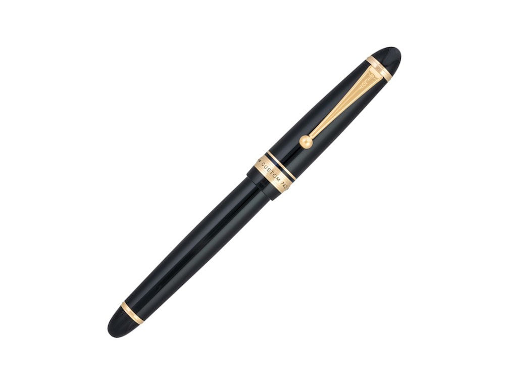 Pilot Custom 743 Füllfederhalter, Vergoldet, Schwarz, FKK-3000R