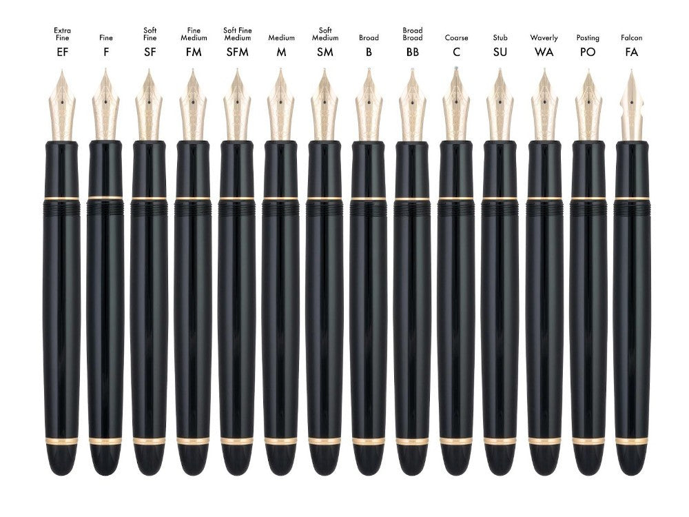 Pilot Custom 743 Füllfederhalter, Vergoldet, Schwarz, FKK-3000R