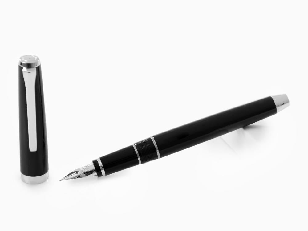 Pilot Falcon Füllfederhalter, Schwarz, Flexible Feder, Falcon-Black