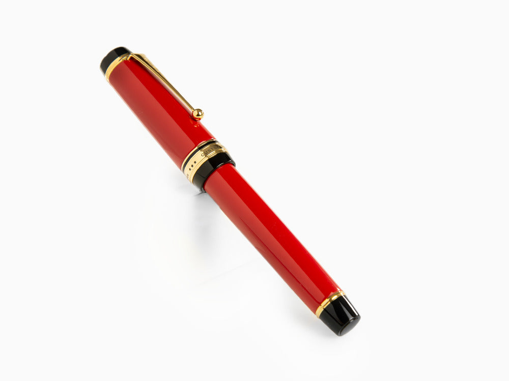 Pilot Custom Urushi Füllfederhalter, Ebonite, Vergoldete, Rot, NPUR