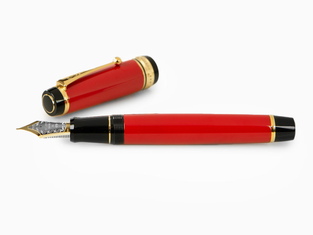 Pilot Custom Urushi Füllfederhalter, Ebonite, Vergoldete, Rot, NPUR