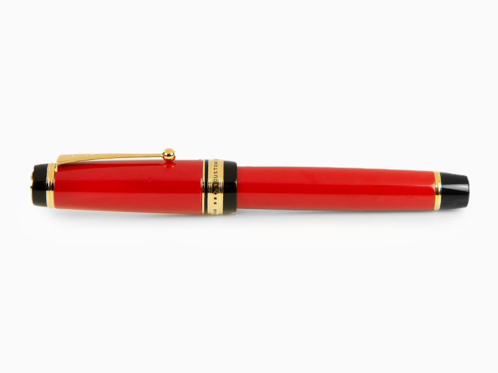 Pilot Custom Urushi Füllfederhalter, Ebonite, Vergoldete, Rot, NPUR