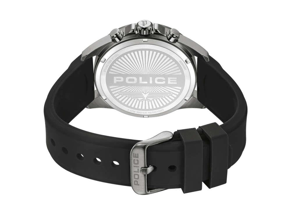 Police Cipher Quartz Uhr, PVD Gun Metal, 45 mm, Grün, PEFGO0000101