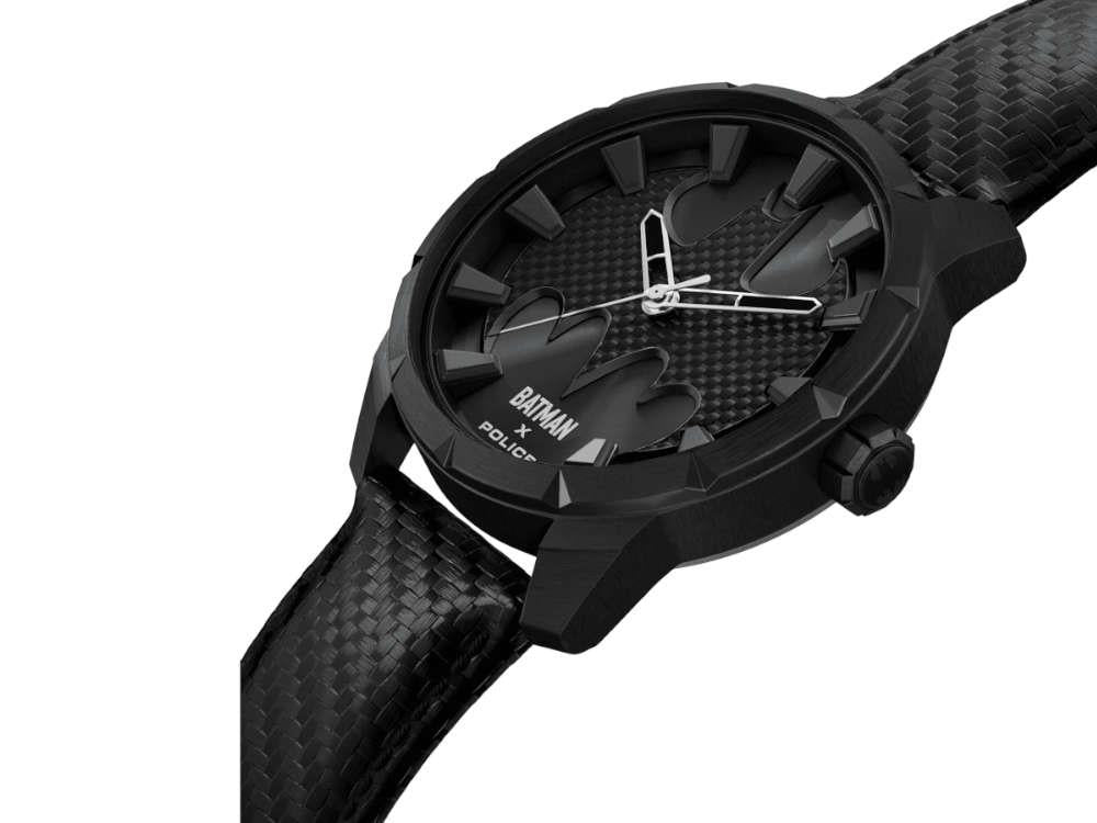Police Batman The Bat Quartz Uhr, 45 mm, Schwarz, PEWGA0075502
