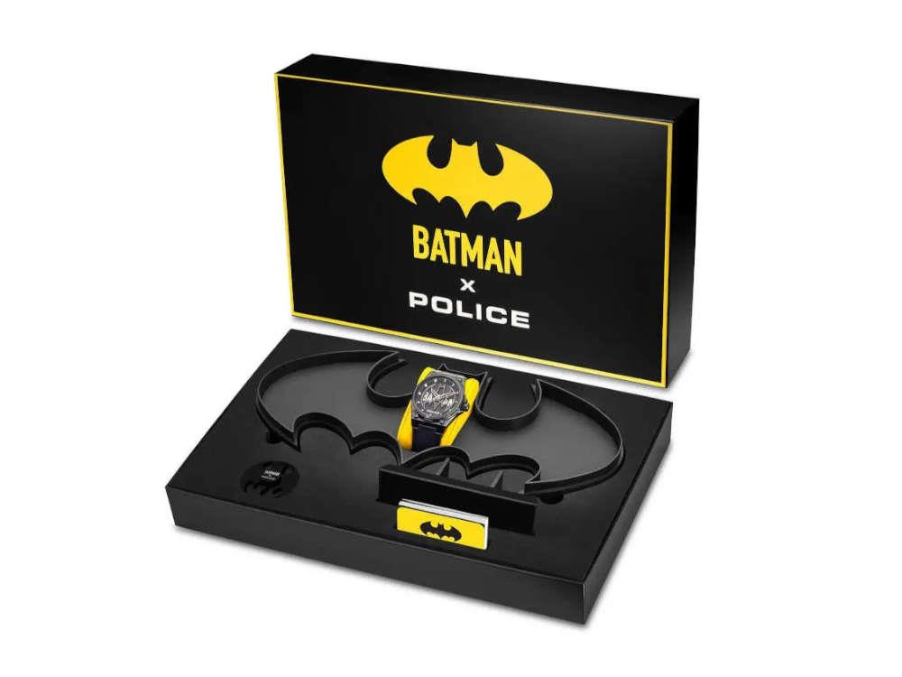 Police Batwing Quartz Uhr, 45 mm, Schwarz, Sonderausgabe, PEWGA0090005-SET