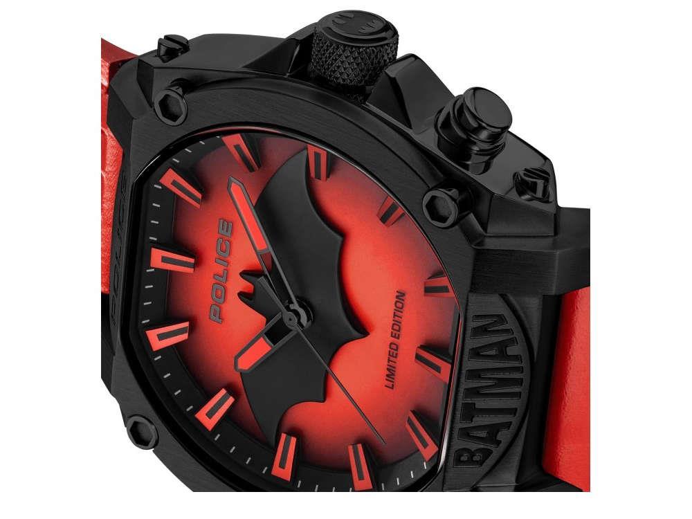 Police Forever Batman Quartz Uhr, Rot, Limitierte Auflage, PEWGD0022604