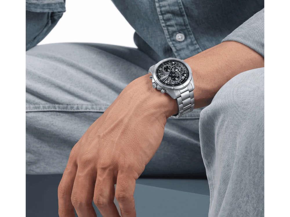 Police Cipher Quartz Uhr, 45 mm, Schwarz, PEWGI0000104
