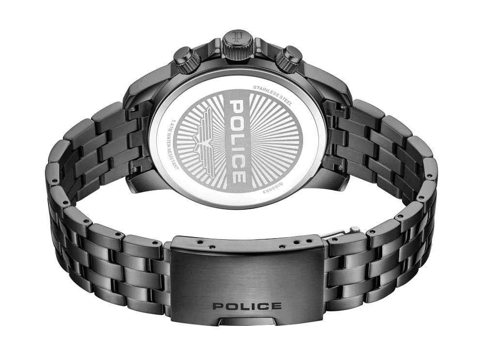 Police Belem Quartz Uhr, PVD, 43 mm, Blau, PEWGI0000302