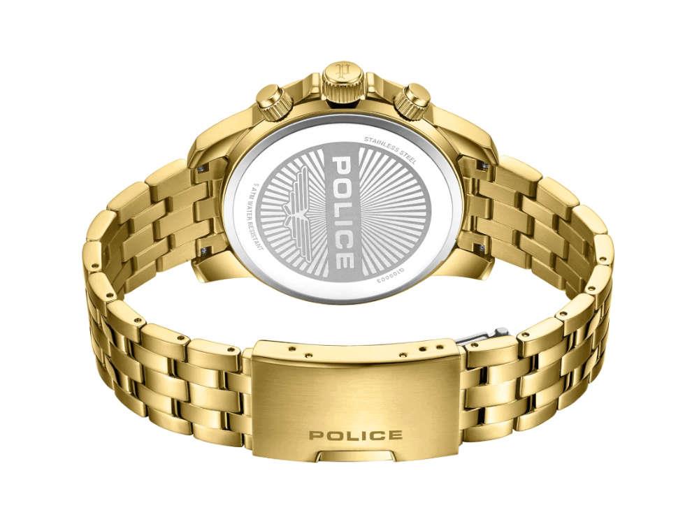 Police Belem Quartz Uhr, PVD Gold, 43 mm, Grün, PEWGI0000304
