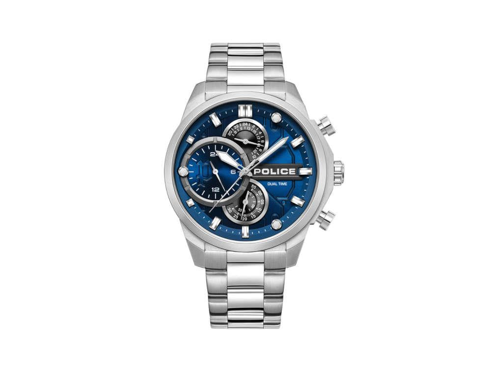 Police Reactor Quartz Uhr, 46 mm, Blau, PEWGK0039207