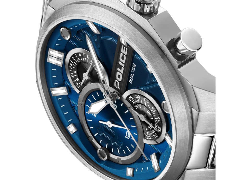 Police Reactor Quartz Uhr, 46 mm, Blau, PEWGK0039207