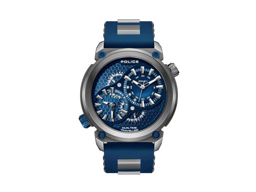 Police Boa Quartz Uhr, PVD, 48 mm, Blau, PEWGM0071803