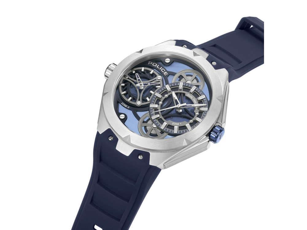 Police Scepter Quartz Uhr, 46 mm, Blau, PEWGM0081703