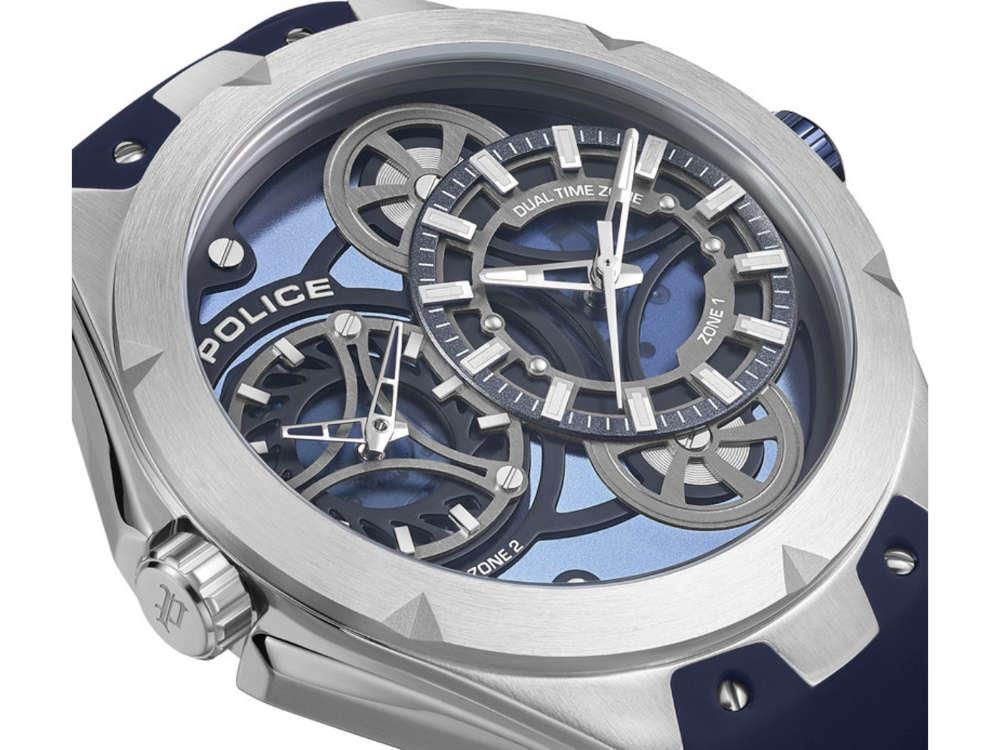 Police Scepter Quartz Uhr, 46 mm, Blau, PEWGM0081703