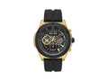 Police Warren Quartz Uhr, PVD Gold, 43 mm, Schwarz, PEWGO0000402