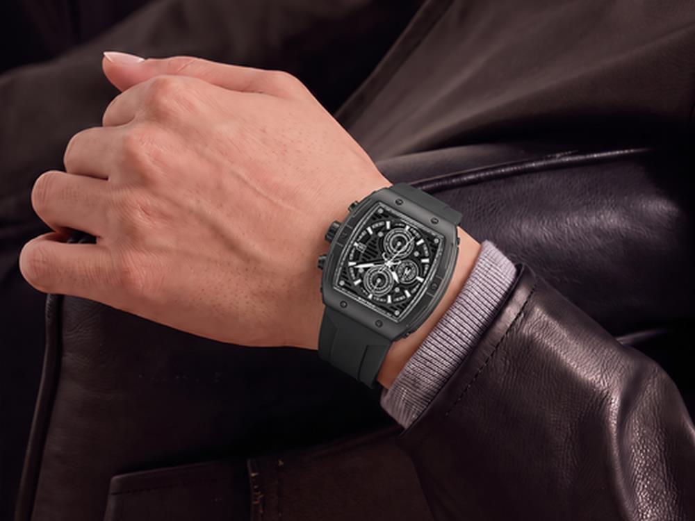 Police Connector Quartz Uhr, 46 mm, Schwarz, PEWGO0000702