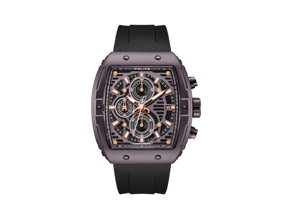 Police Connector Quartz Uhr, 46 mm, Braun, PEWGO0000703