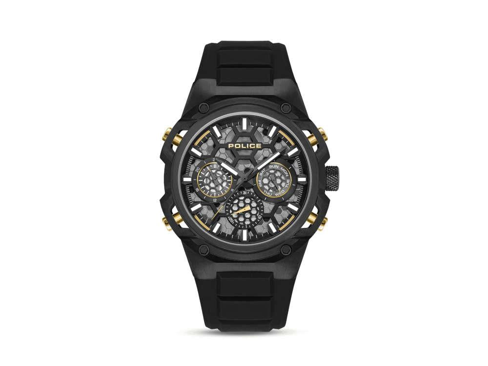 Police Challenger Quartz Uhr, PVD, 46 mm, Schwarz, PEWGQ0071901