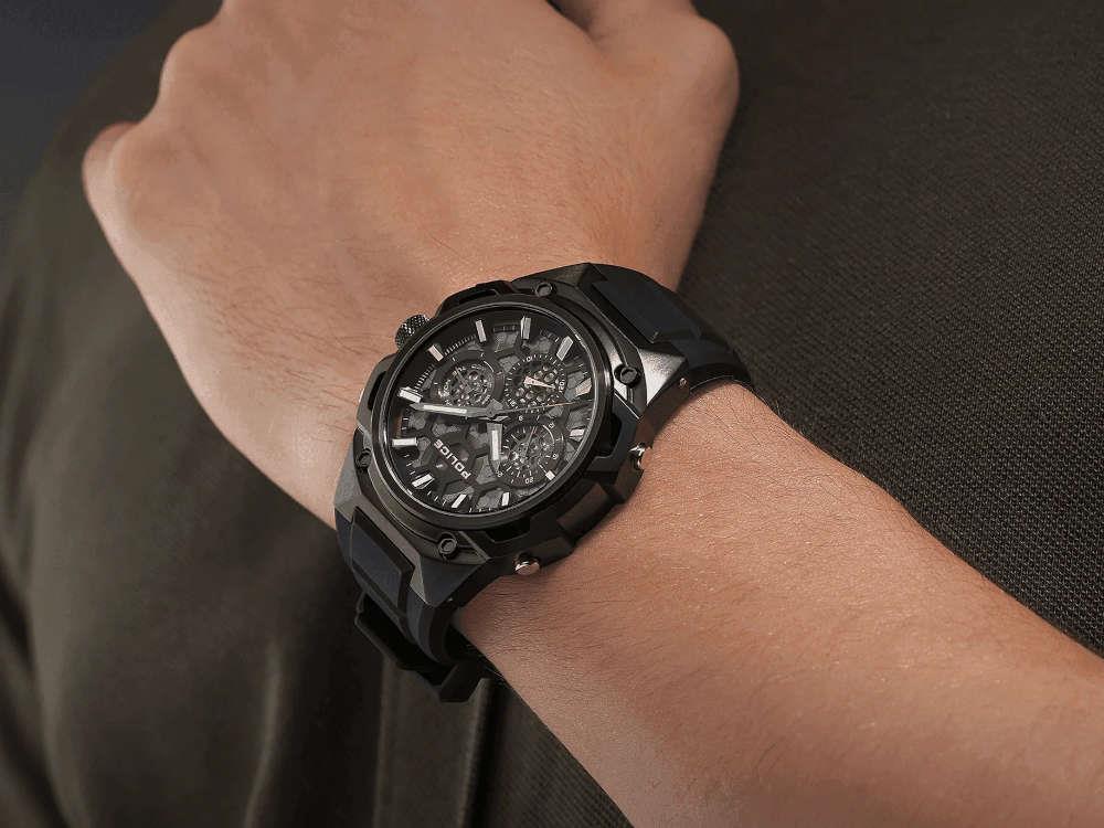Police Challenger Quartz Uhr, PVD, 46 mm, Schwarz, PEWGQ0071901