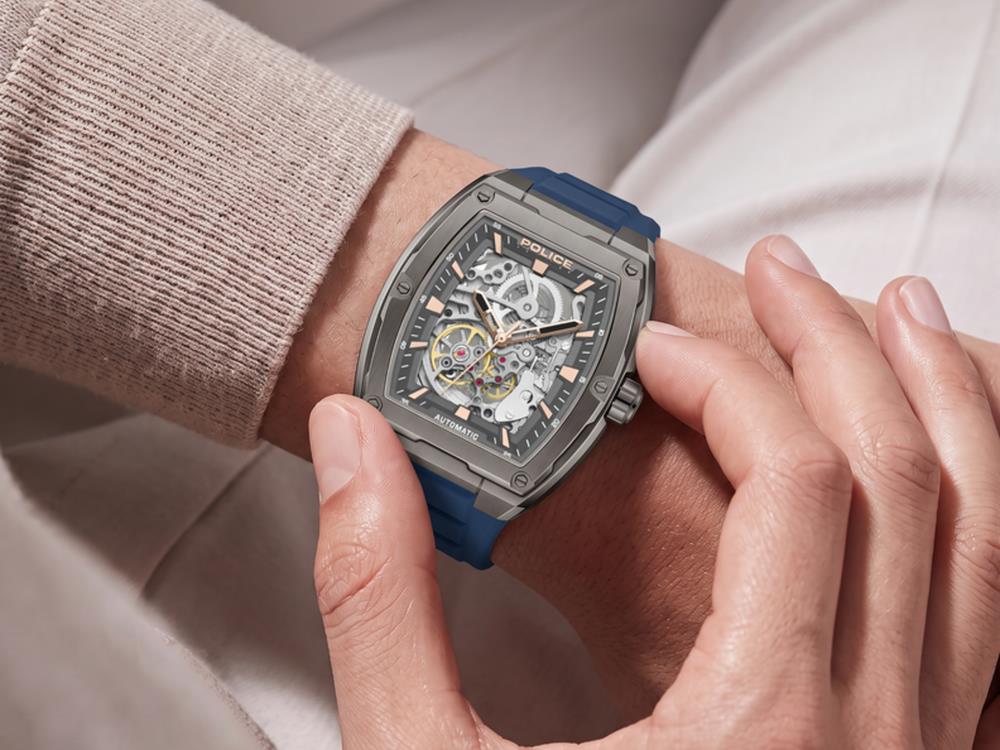 Police Skeletor Automatik Uhr, 42 mm, Grau, PEWGR0000902